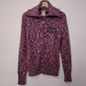 Harley Davidson Wool Blend Zip-Up Sweater